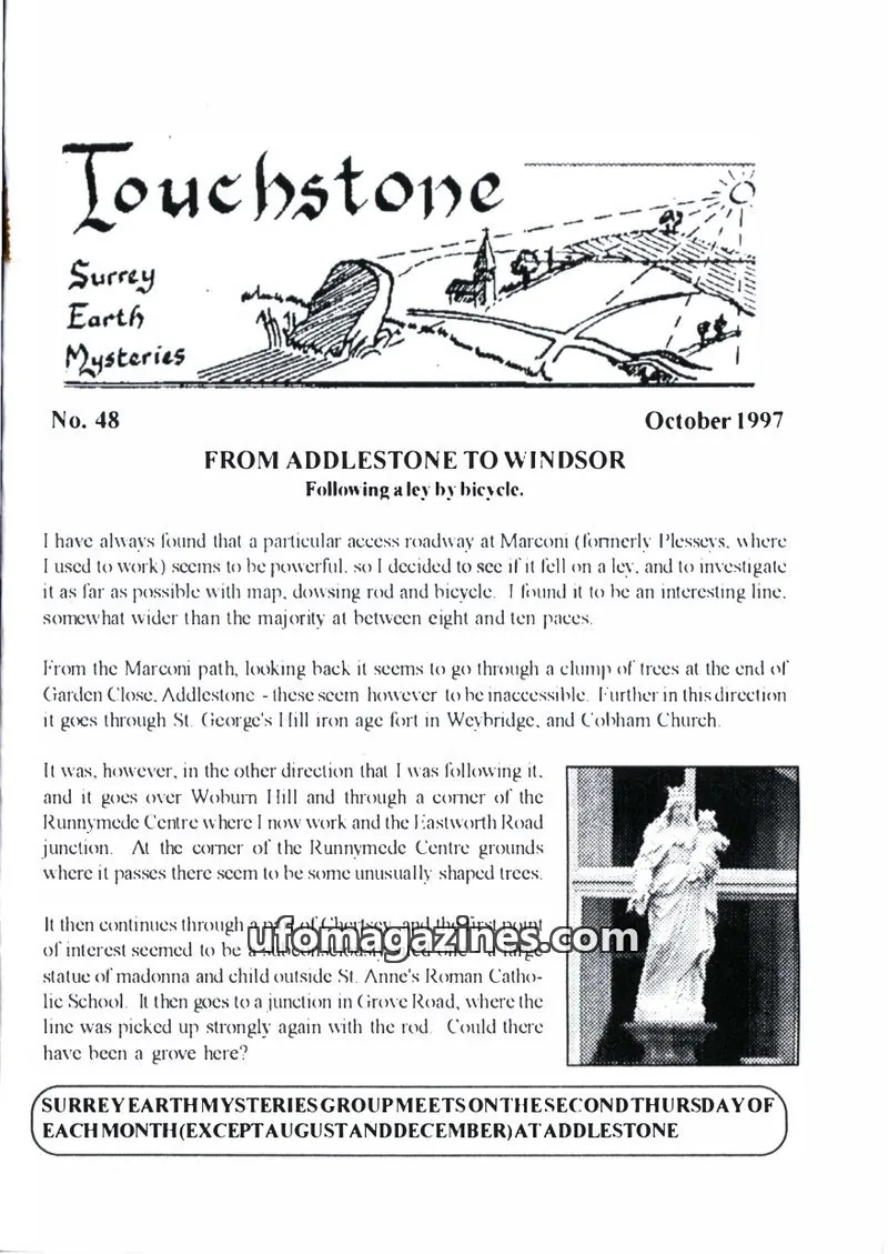 Cover of Surrey Earth Mysteries Group issue No. 48: Touchstone