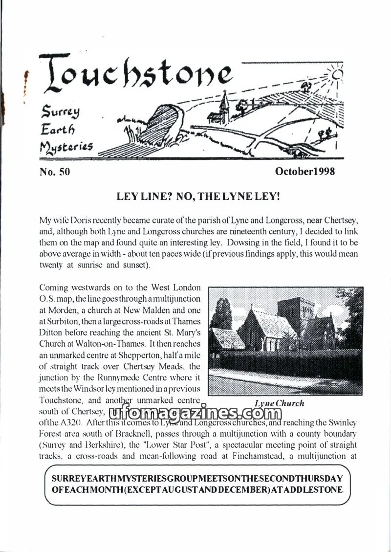Cover of Surrey Earth Mysteries Group issue 50: Touchstone