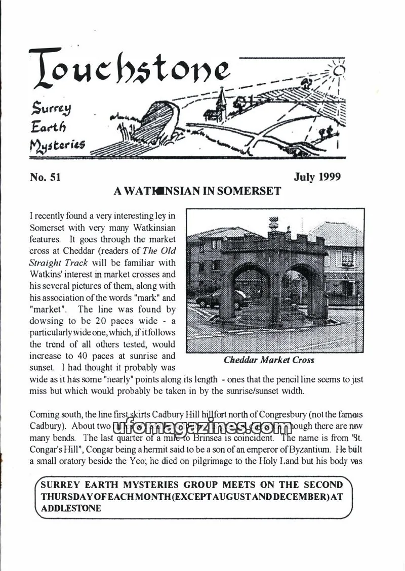 Cover of Surrey Earth Mysteries Group issue 51: Touchstone