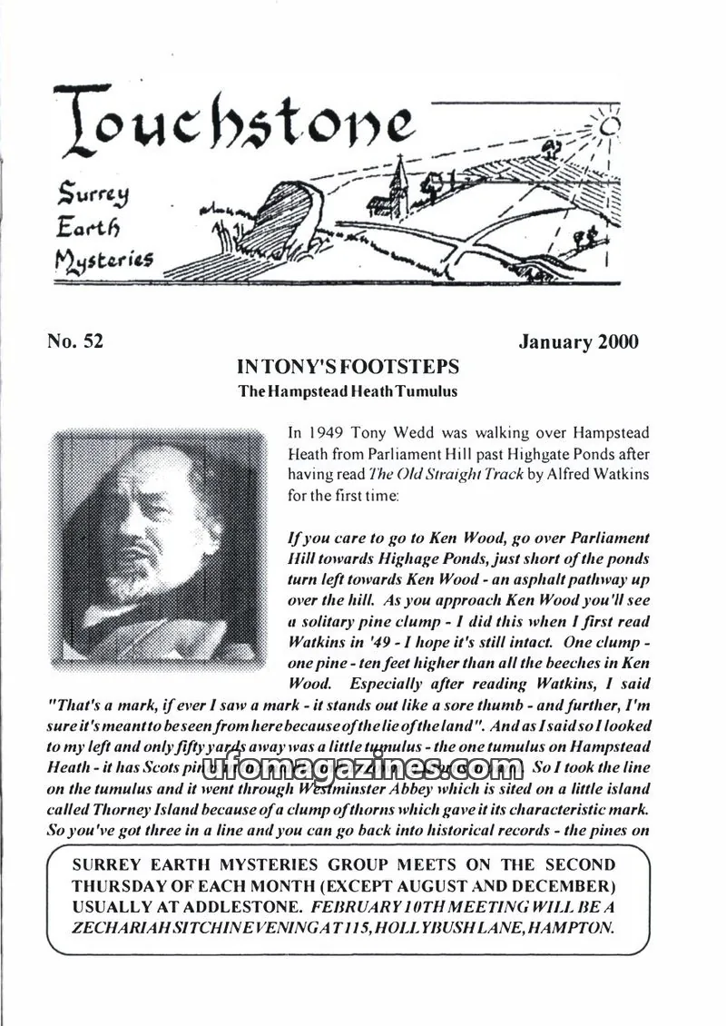 Cover of Surrey Earth Mysteries Group issue 52: Touchstone