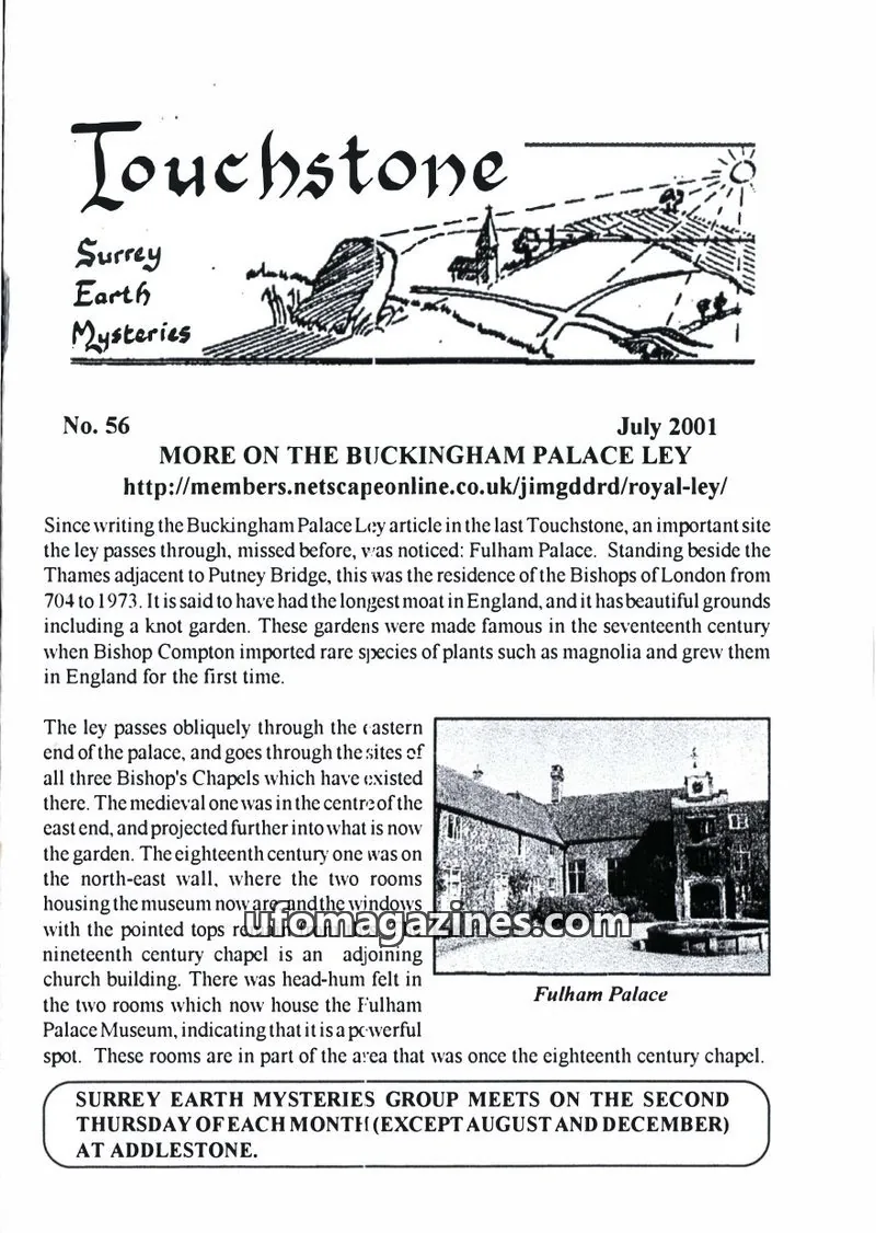 Cover of Surrey Earth Mysteries Group issue 56: Touchstone