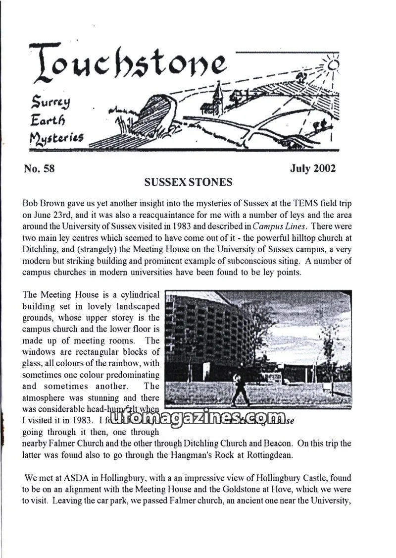 Cover of Surrey Earth Mysteries Group issue 58: Touchstone