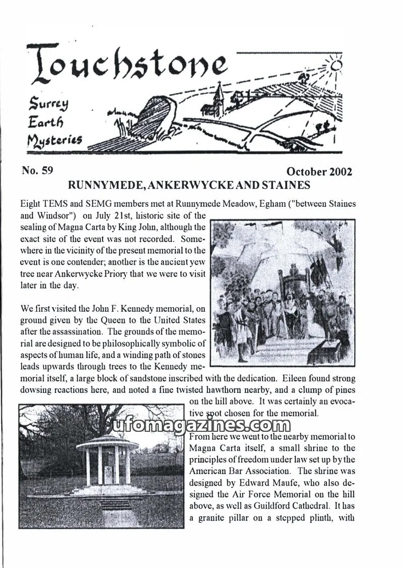 Cover of Surrey Earth Mysteries Group issue 59: Touchstone