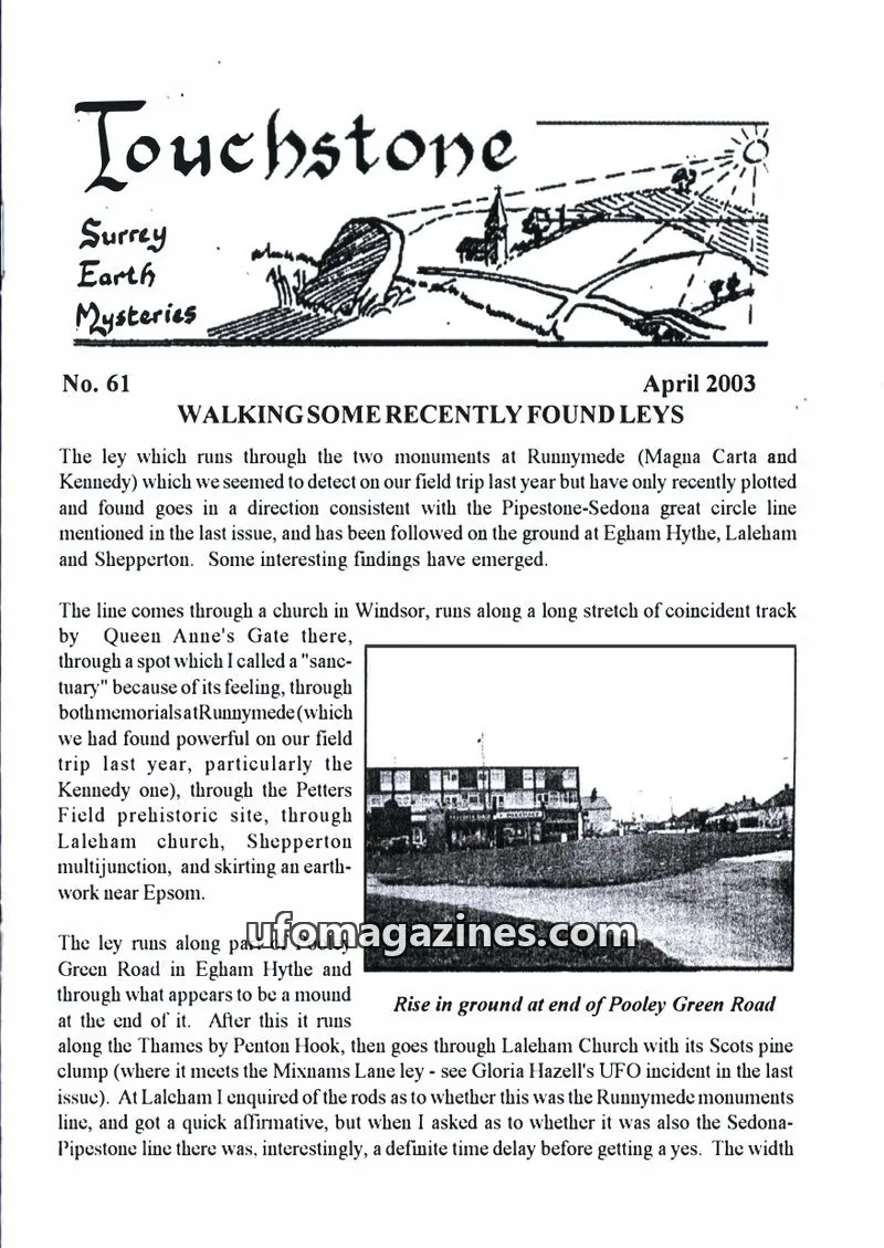Cover of Surrey Earth Mysteries Group issue 61: Touchstone