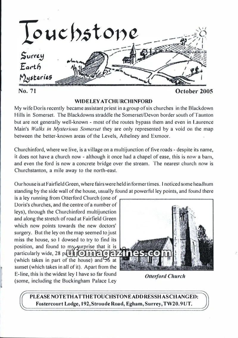 Cover of Surrey Earth Mysteries Group issue 71: Touchstone