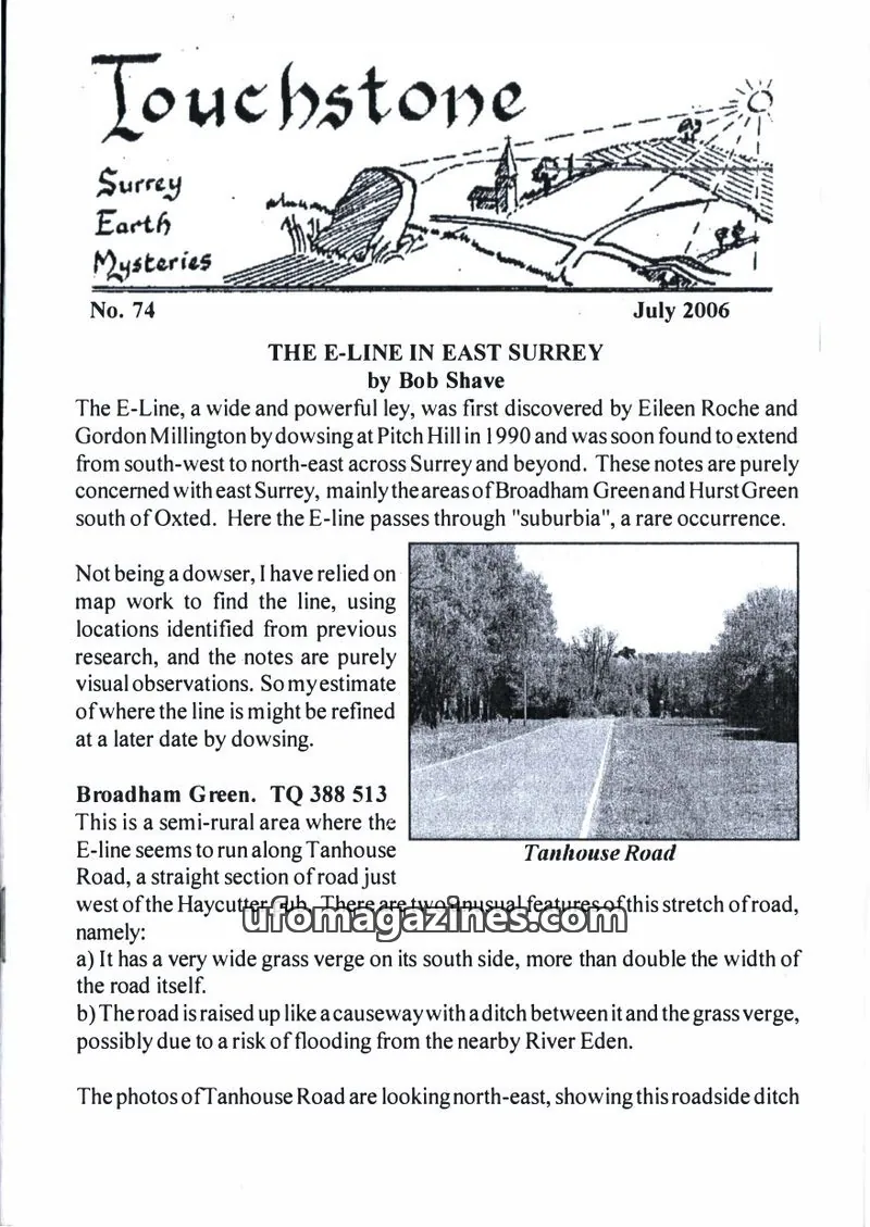 Cover of Surrey Earth Mysteries Group issue No. 74: Touchstone