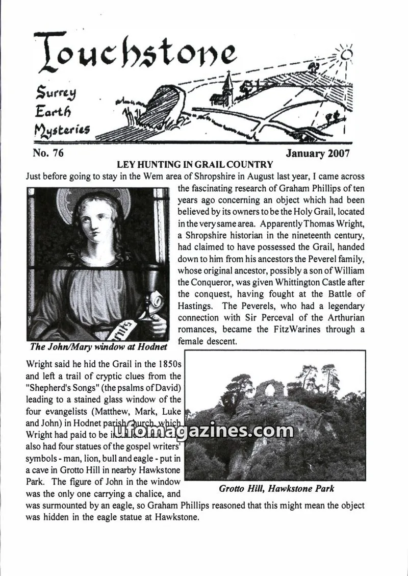 Cover of Surrey Earth Mysteries Group issue No. 76: Touchstone