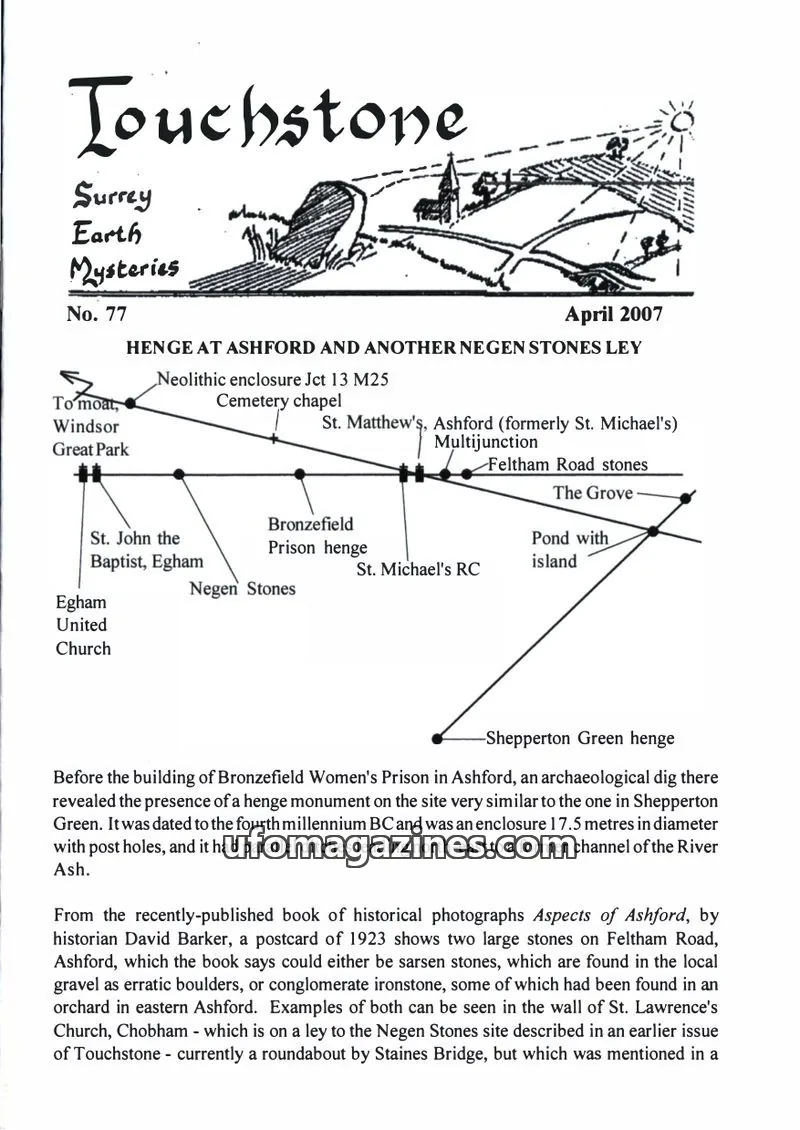 Cover of Surrey Earth Mysteries Group issue No. 77: Touchstone
