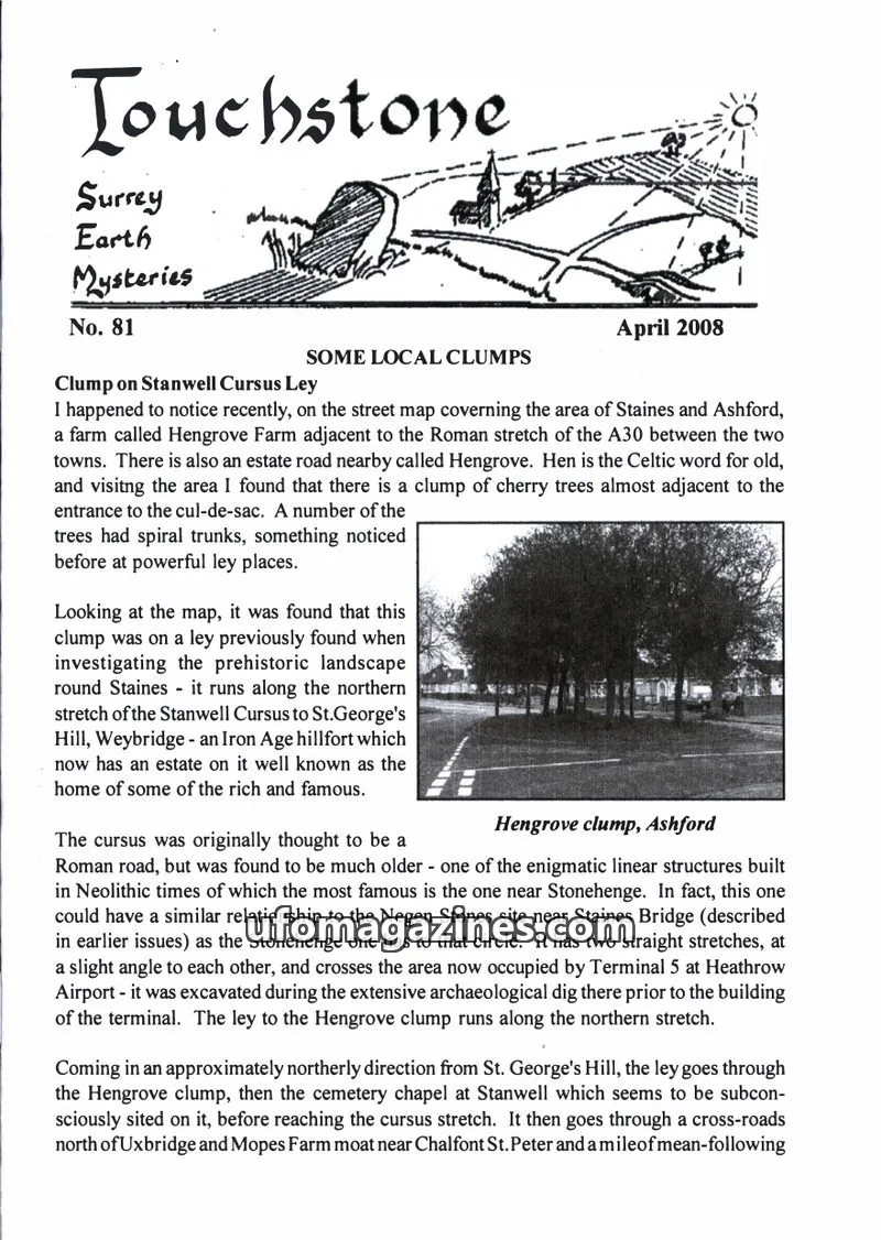 Cover of Surrey Earth Mysteries Group issue 81: Touchstone