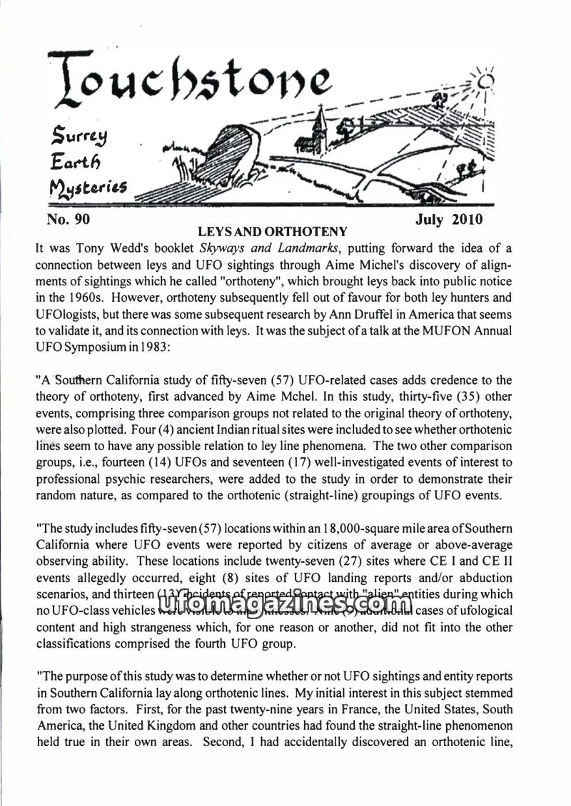Cover of Surrey Earth Mysteries Group issue 90: Touchstone