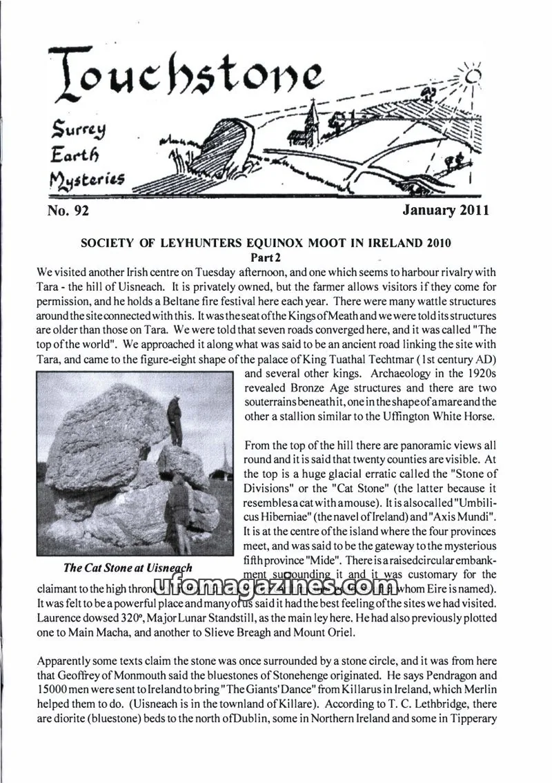 Cover of Surrey Earth Mysteries Group issue 92: Touchstone
