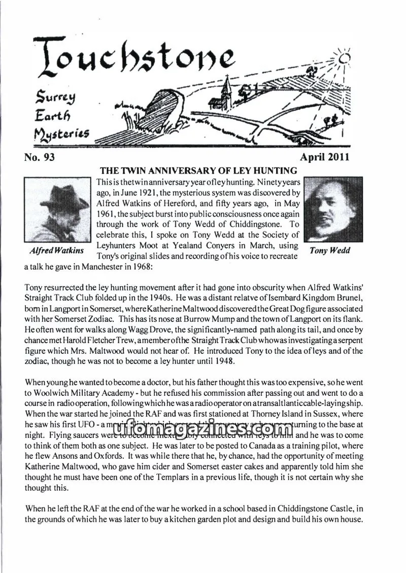 Cover of Surrey Earth Mysteries Group issue 93: Touchstone