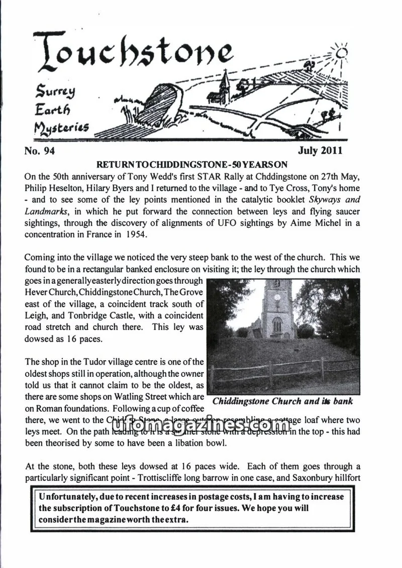 Cover of Surrey Earth Mysteries Group issue 94: Touchstone