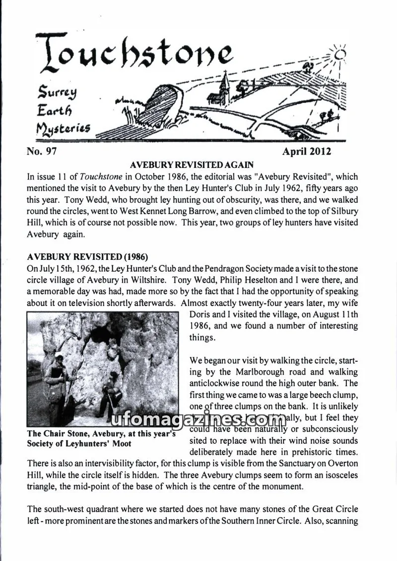 Cover of Surrey Earth Mysteries Group issue 97: Touchstone