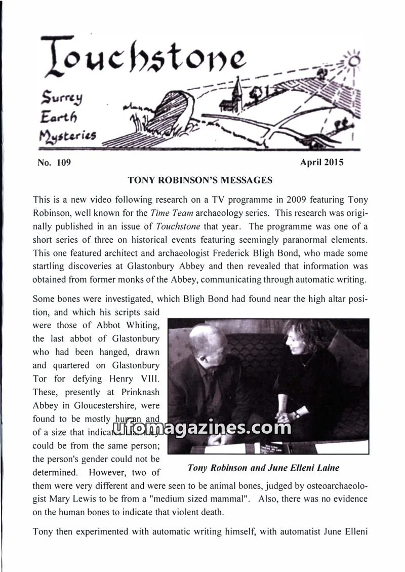 Cover of Surrey Earth Mysteries Group issue 109: Touchstone