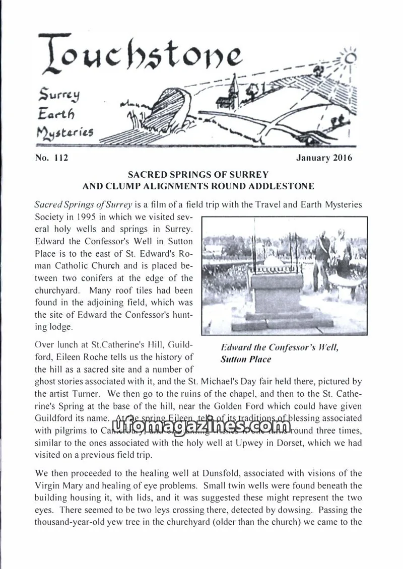 Cover of Surrey Earth Mysteries Group issue 112: Touchstone