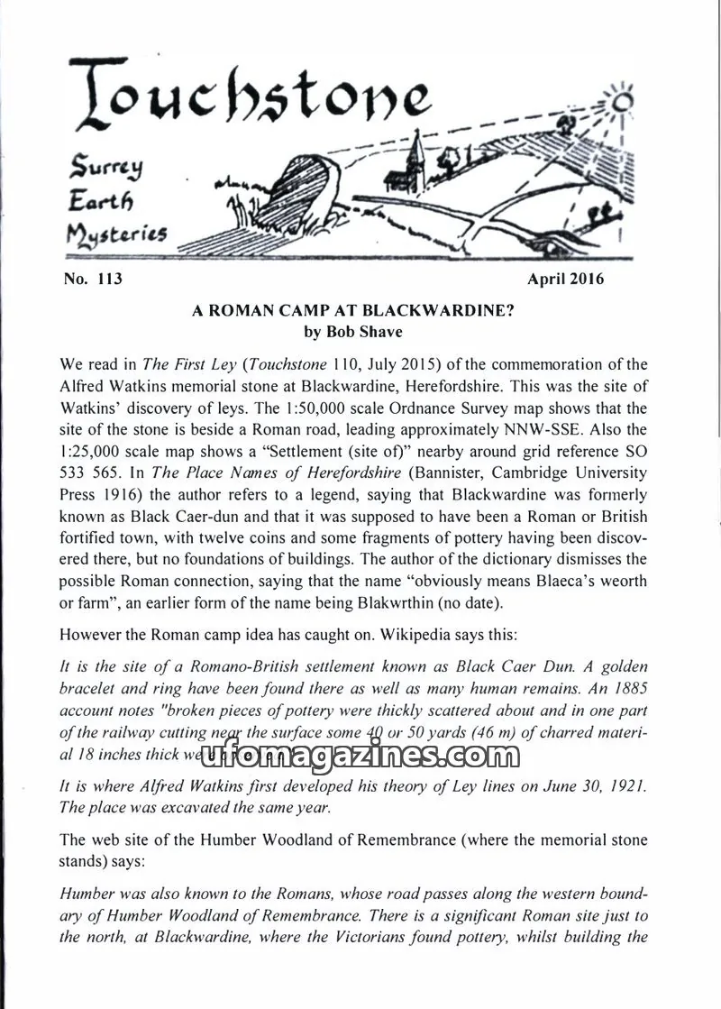 Cover of Surrey Earth Mysteries Group issue 113: Touchstone