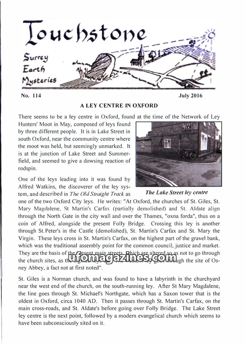Cover of Surrey Earth Mysteries Group issue 114: Touchstone