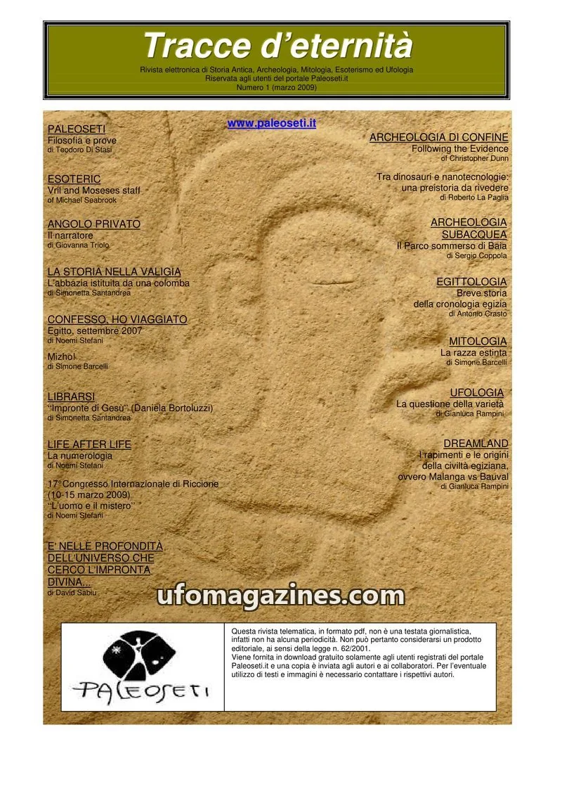Cover of Tracce d'eternita issue 1: Tracce d'eternità