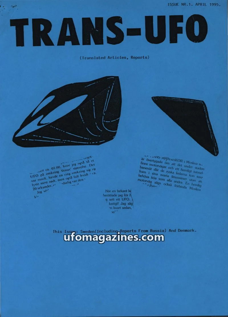 Cover of Trans-UFO (Eileen Fletcher) issue NR.1: TRANS-UFO