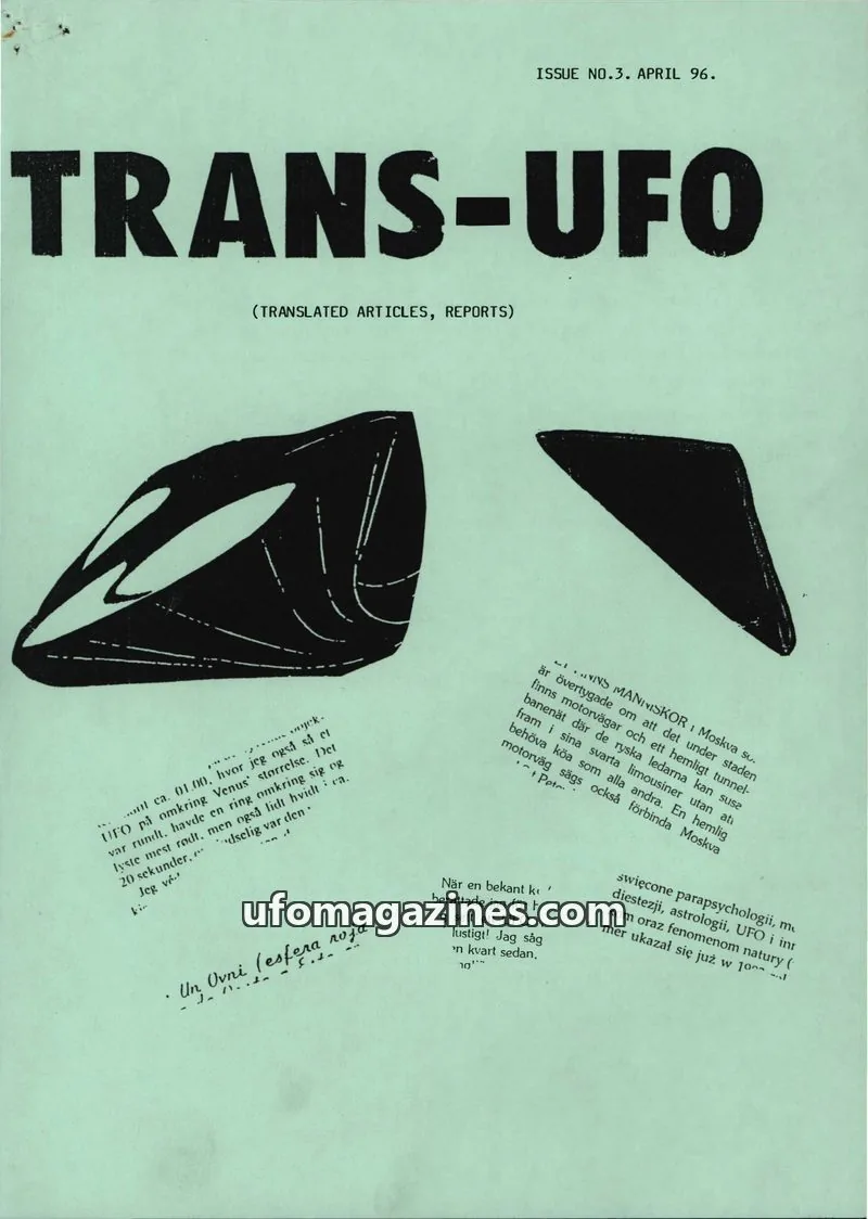 Cover of Trans-UFO (Eileen Fletcher) issue 3: TRANS-UFO