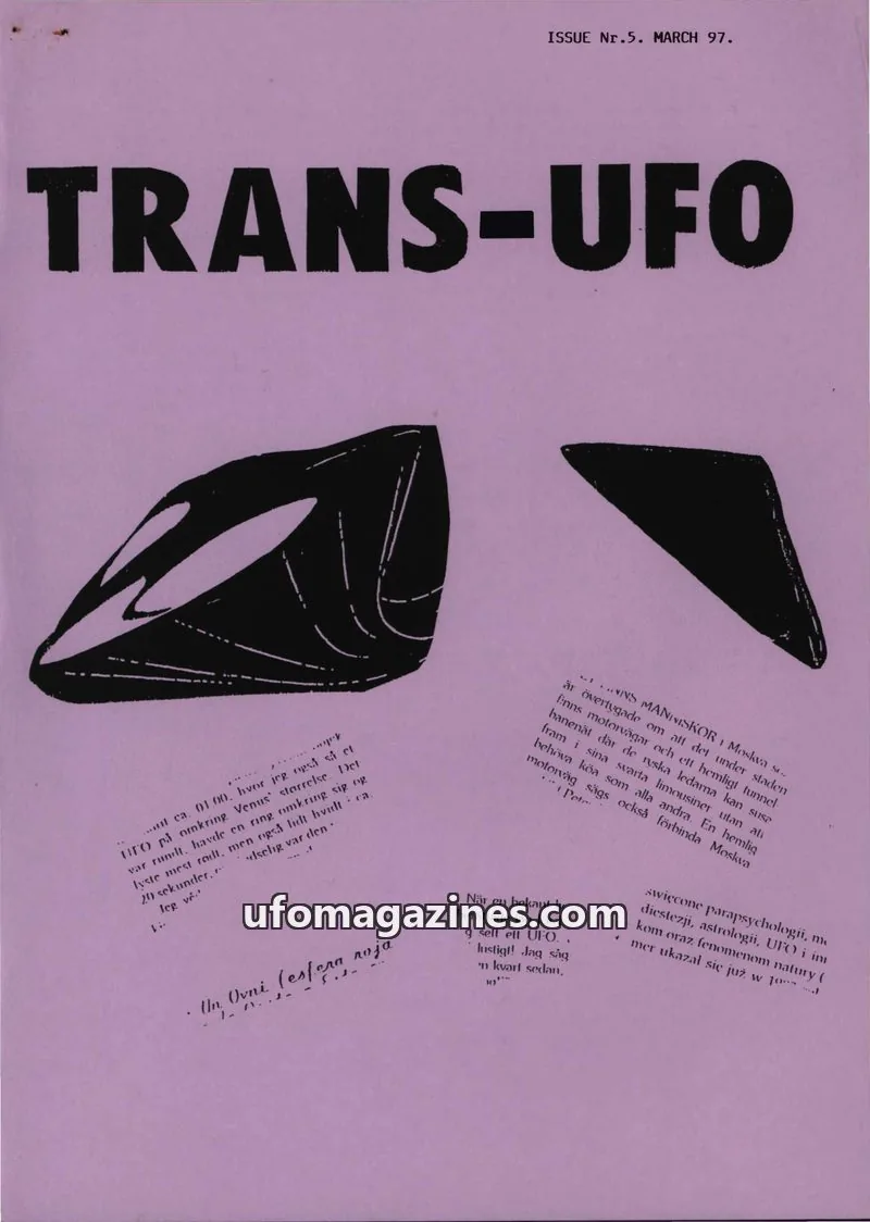 Cover of Trans-UFO (Eileen Fletcher) issue Nr.5: TRANS-UFO