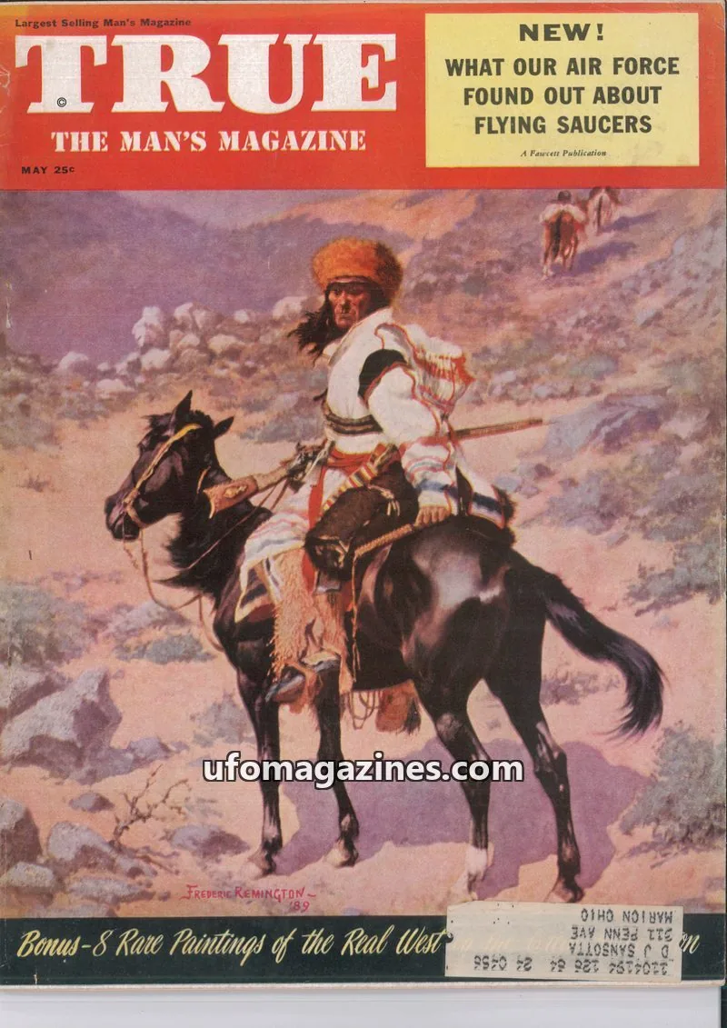 Cover of Fawcett Publications, Inc. issue May: TRUE THE MAN'S MAGAZINE