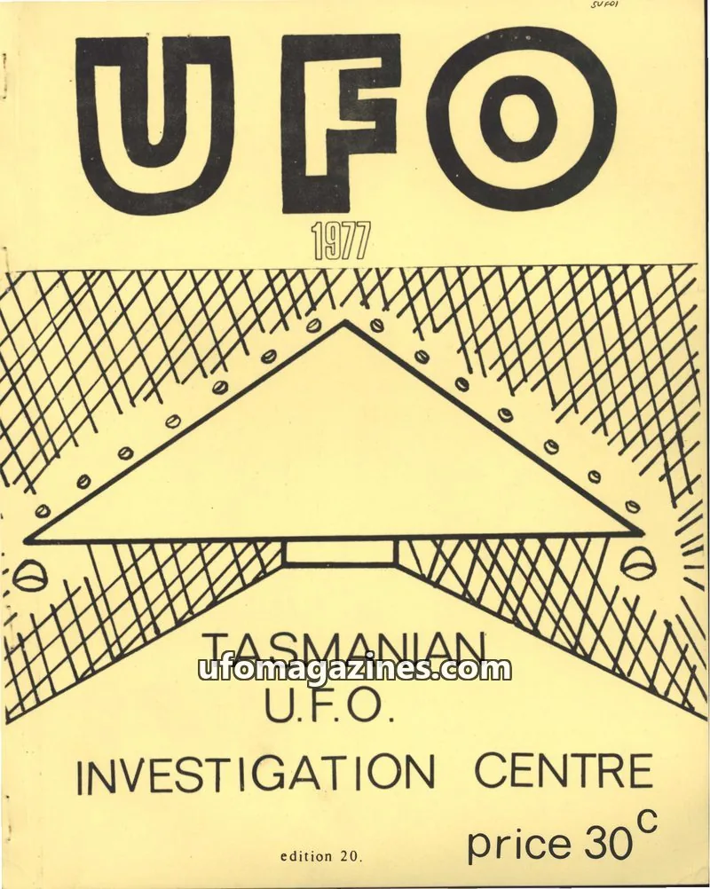 Cover of TUFOIC Newsletter issue 20: UFO