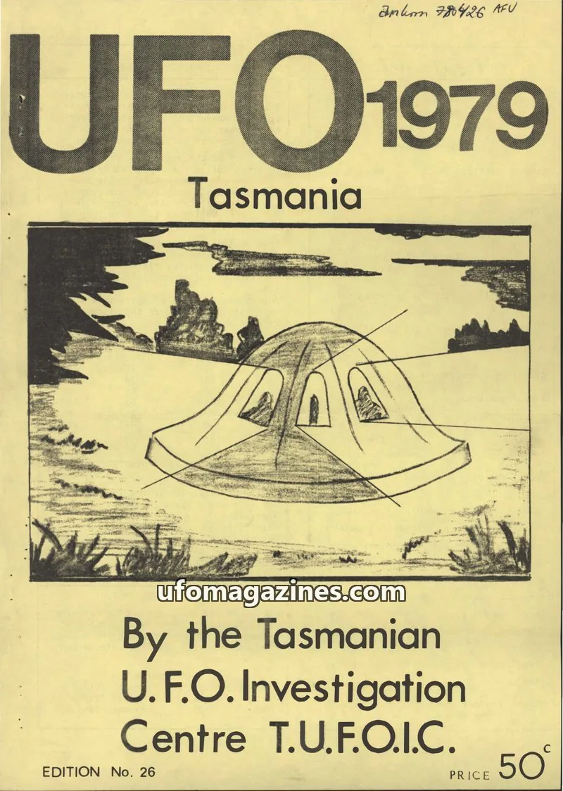 Cover of TUFOIC Newsletter issue 26: UFO 1979 Tasmania