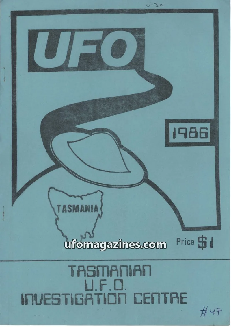 Cover of TUFOIC issue 47: UFO Tasmania