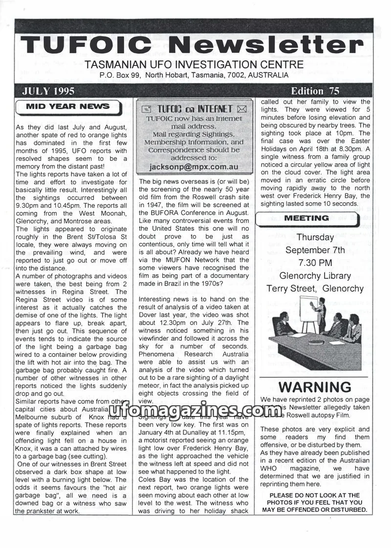 Cover of TUFOIC Newsletter issue 75: TUFOIC Newsletter
