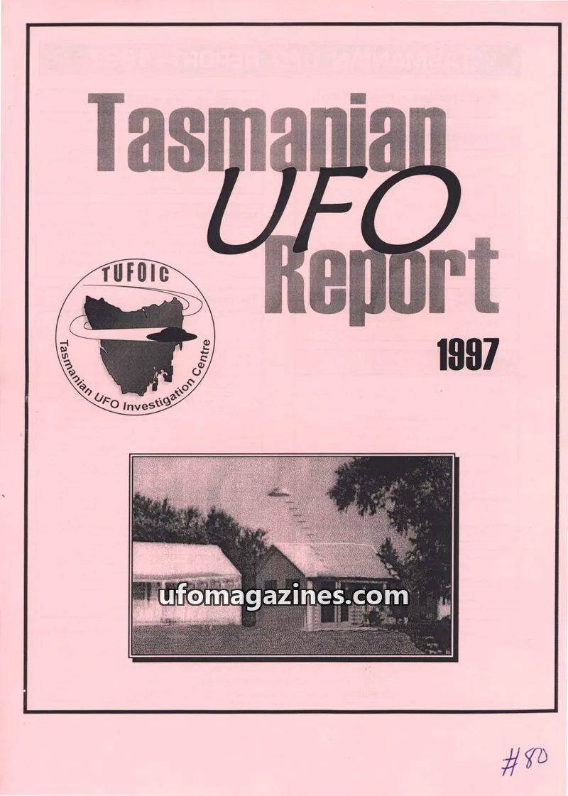 Cover of TUFOIC Newsletter issue 80: Tasmanian UFO Report