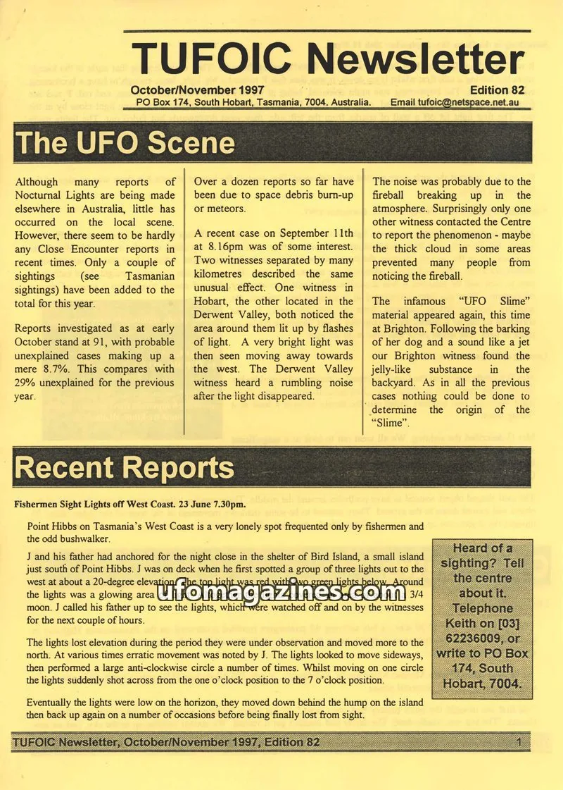 Cover of TUFOIC issue 82: TUFOIC Newsletter