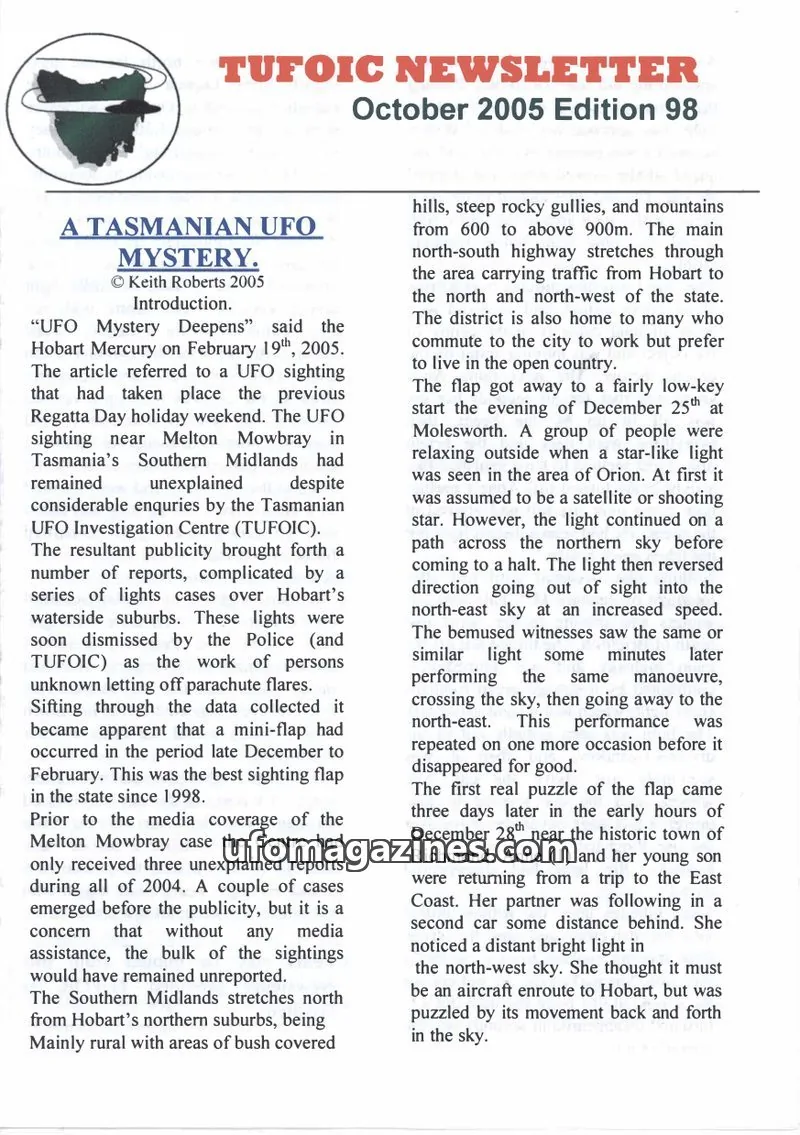 Cover of TUFOIC issue 98: TUFOIC NEWSLETTER