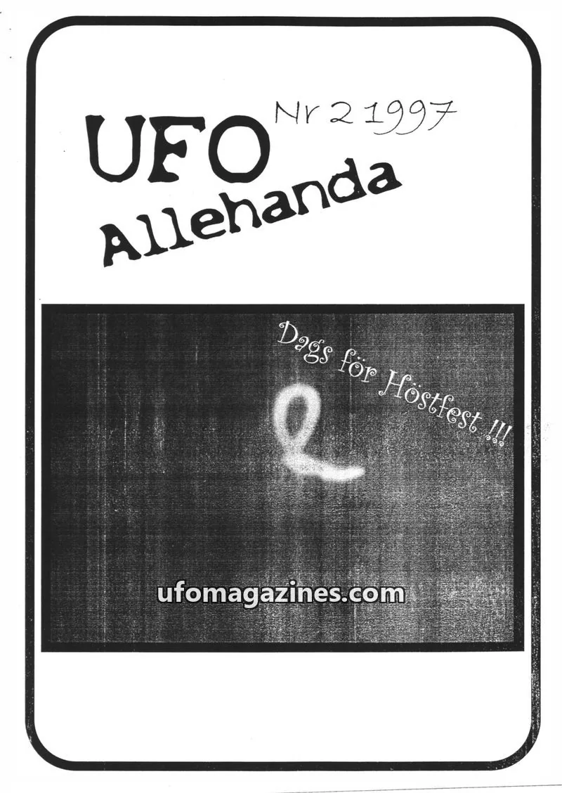 Cover of UFO Allehanda issue 2: UFO Allehanda