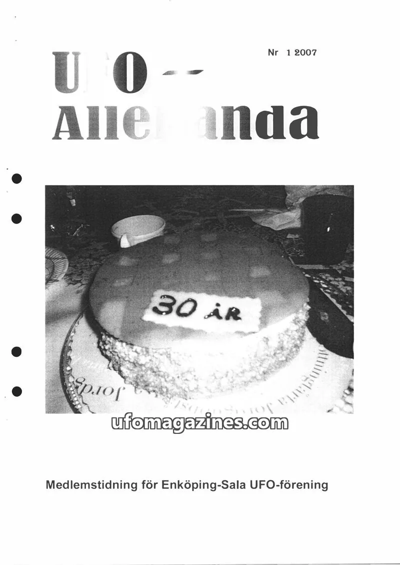 Cover of UFO Allehanda issue 1: UFO-Allehanda
