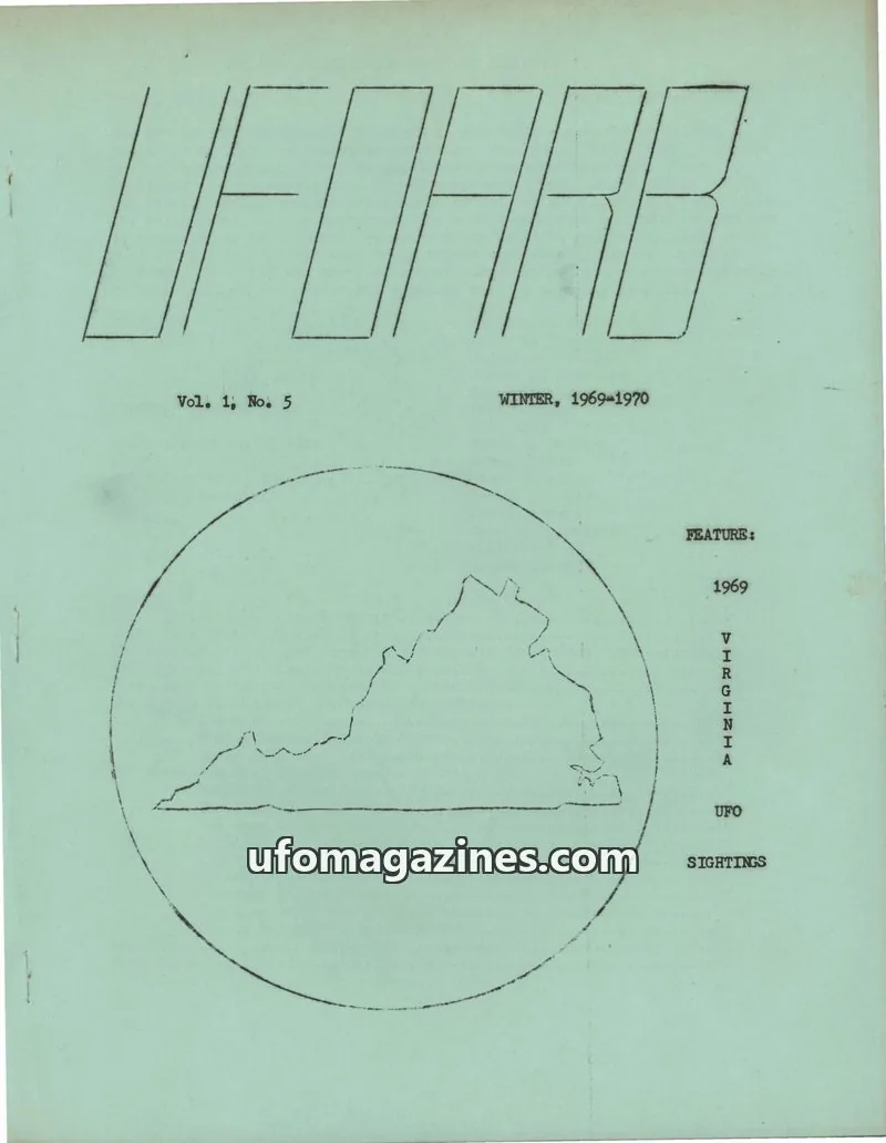 Cover of UFO Analysis & Research Bulletin (Patrick Huyghe) issue Vol. 1, No. 5: UFOARB