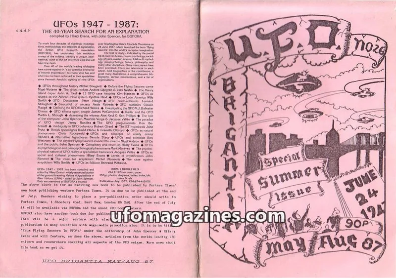 Cover of The West Yorkshire UFO Research Group issue 26: UFO BRIGANTIA