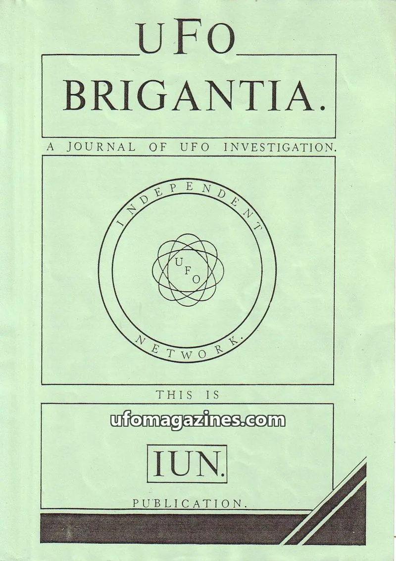 Cover of Independent UFO Network (IUN) issue 28: UFO BRIGANTIA.