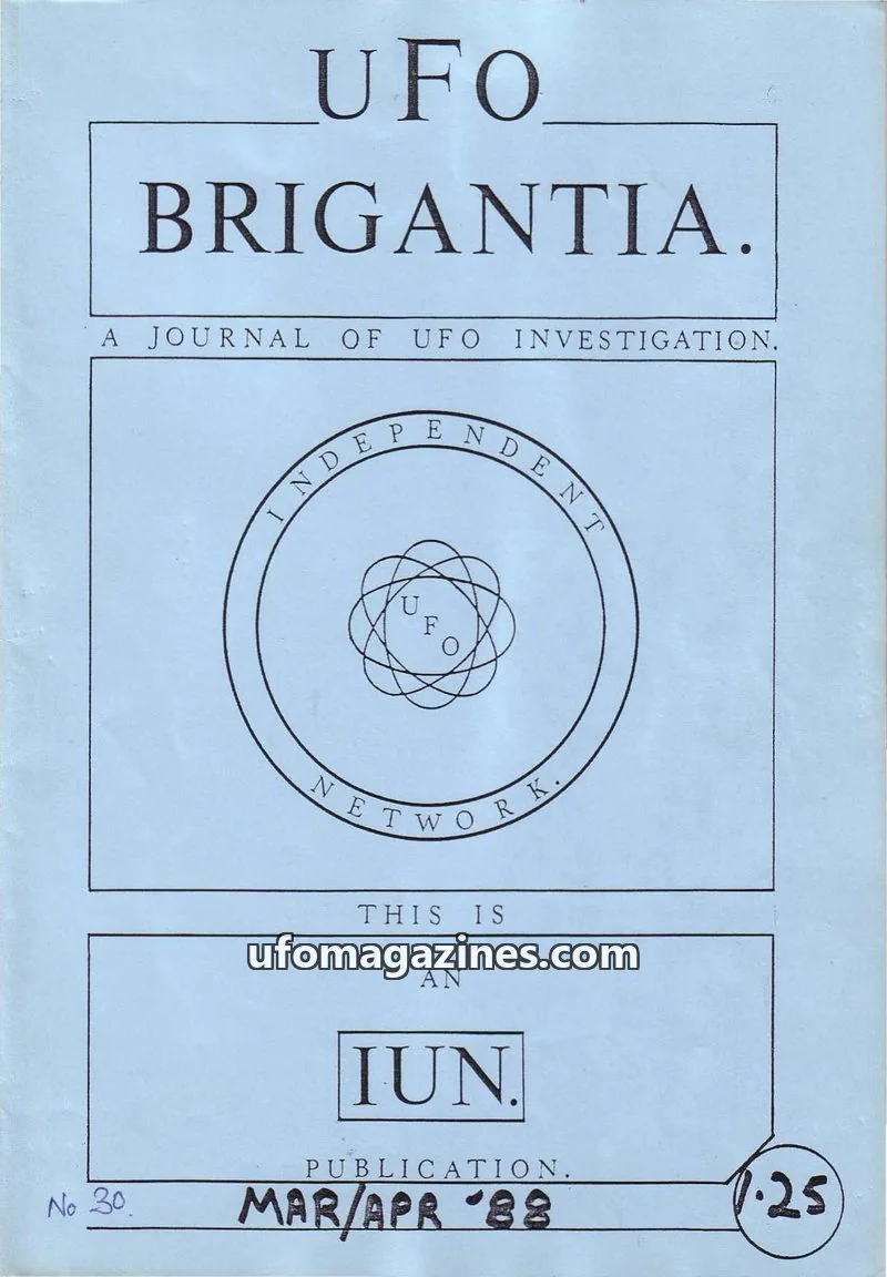 Cover of UFO Brigantia issue 30: UFO BRIGANTIA