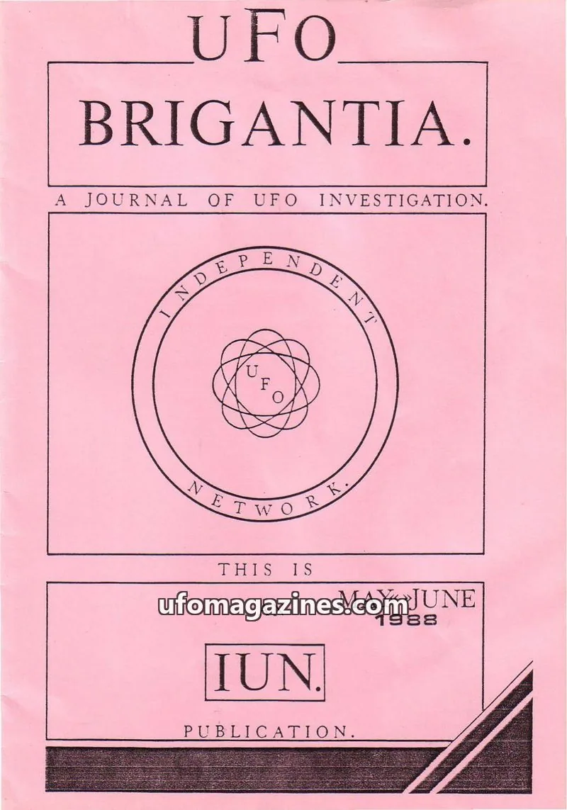 Cover of Independent UFO Network (I.U.N.) issue 32: UFO BRIGANTIA