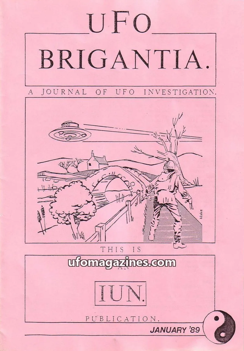 Cover of The Independent UFO Network (I.U.N.) issue 36: UFO BRIGANTIA