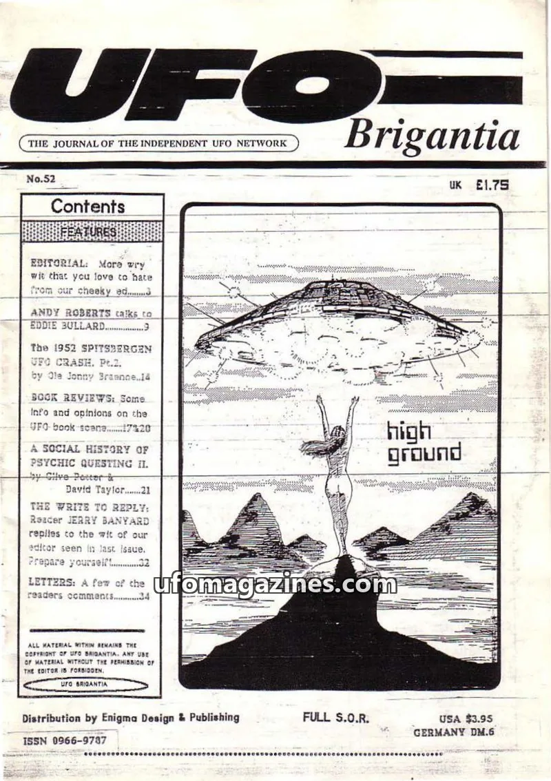 Cover of UFO Brigantia issue No.52: UFO Brigantia