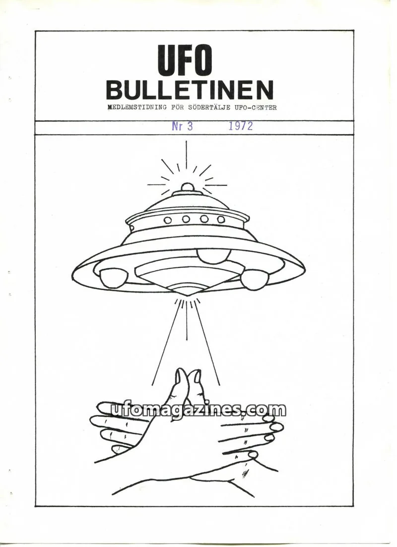 Cover of UFO-Bulletinen issue 3: UFO BULLETINEN