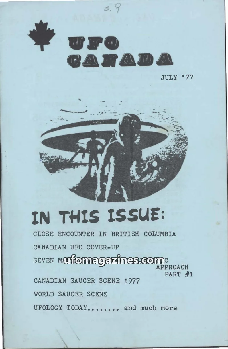 Cover of UFO Canada (Gontovnick) issue 1: UFO CANADA