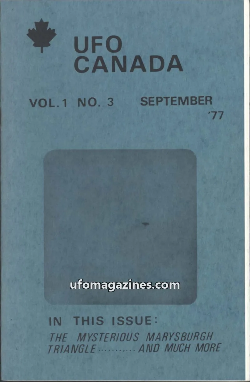 Cover of UFO Canada (Gontovnick) issue VOL.1 NO. 3: UFO CANADA