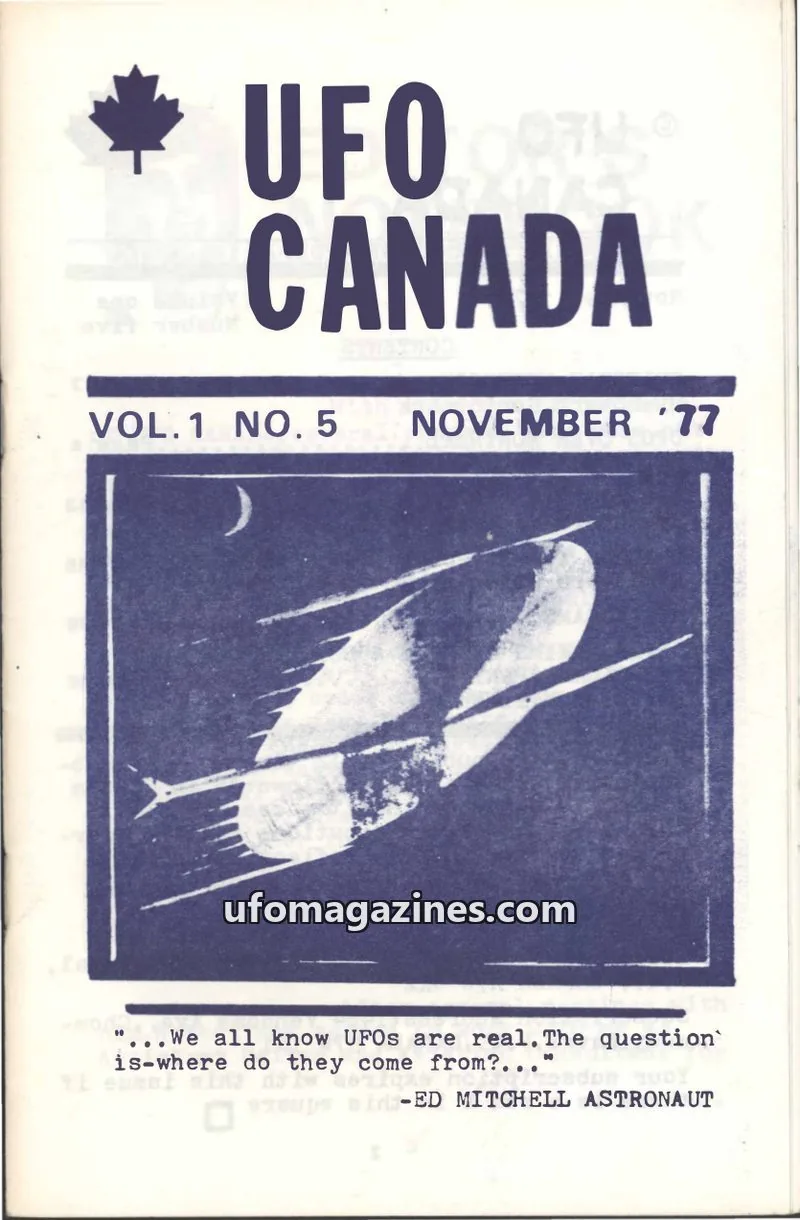 Cover of UFO Canada (Gontovnick) issue VOL. 1 NO. 5: UFO CANADA