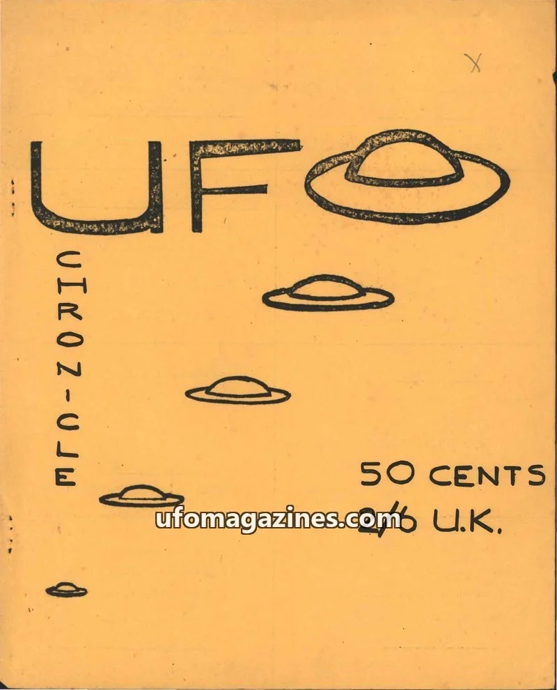 Cover of UFO Chronicle (Gordon Emery) issue Vol. 1. No. 1.: UFO Chronicle