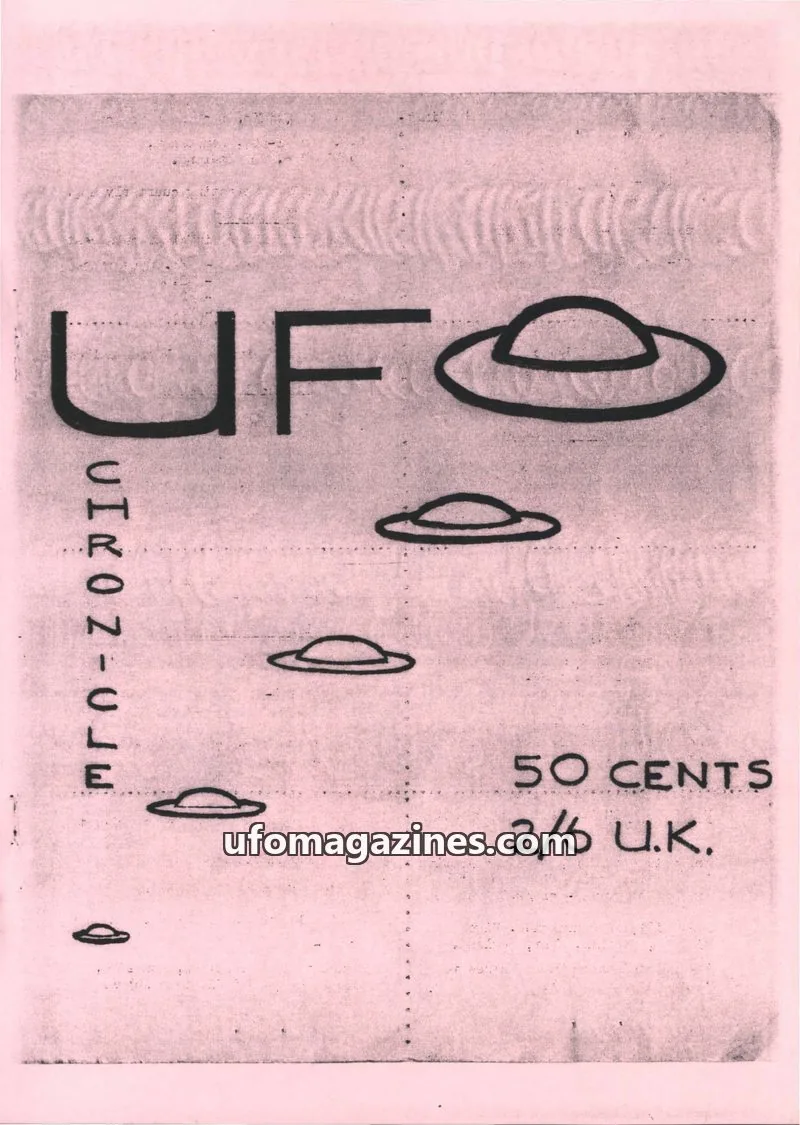 Cover of UFO Chronicle (Gordon Emery) issue No. 5: UFO CHRONICLE