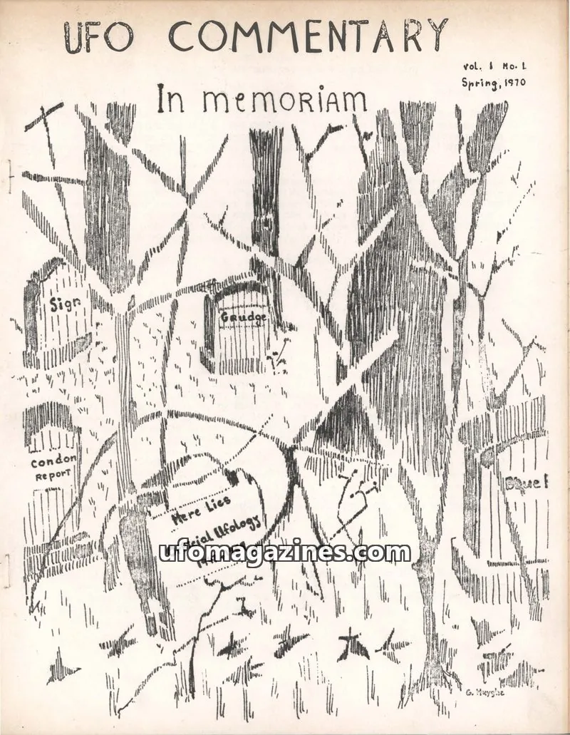 Cover of UFO Commentary (Patrick Huyghe) issue Vol. 1 No. 1: UFO COMMENTARY